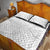 Polynesia White Sunday Quilt Bed Set Plumeria Polynesian Tribal Grey Color - Polynesian Pride