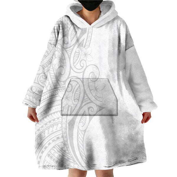 Polynesian Sunset Plumeria Wearable Blanket Hoodie Pacific Island Tribal Blossom Style LT9