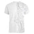 Polynesia White Sunday Women V-Neck T-Shirt Plumeria Polynesian Tribal Grey Color - Polynesian Pride