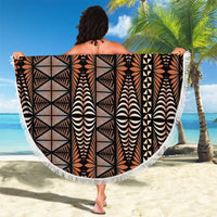 Malo e lelei Tonga Beach Blanket Tongan Ngatu Vintage Brown - Polynesian Pride