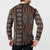 Malo e lelei Tonga Button Sweatshirt Tongan Ngatu Vintage Brown - Polynesian Pride