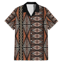 Malo e lelei Tonga Family Matching Mermaid Dress and Hawaiian Shirt Tongan Ngatu Vintage Brown - Polynesian Pride