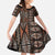 Malo e lelei Tonga Family Matching Off The Shoulder Long Sleeve Dress and Hawaiian Shirt Tongan Ngatu Vintage Brown - Polynesian Pride