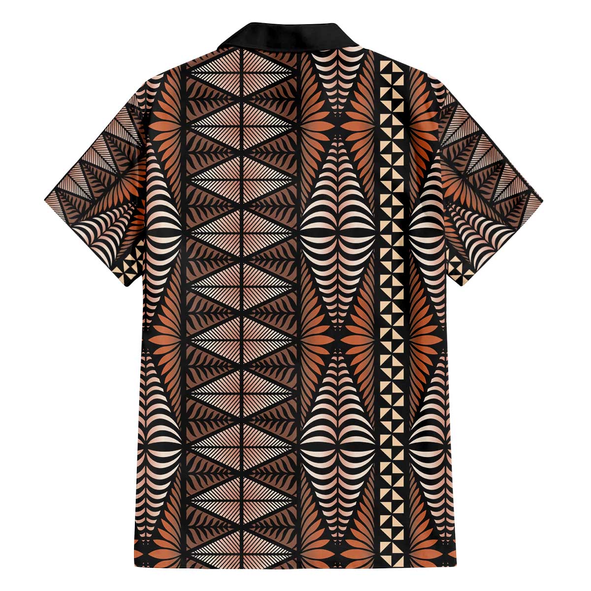 Malo e lelei Tonga Family Matching Off The Shoulder Long Sleeve Dress and Hawaiian Shirt Tongan Ngatu Vintage Brown - Polynesian Pride
