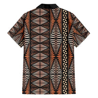 Malo e lelei Tonga Family Matching Short Sleeve Bodycon Dress and Hawaiian Shirt Tongan Ngatu Vintage Brown - Polynesian Pride