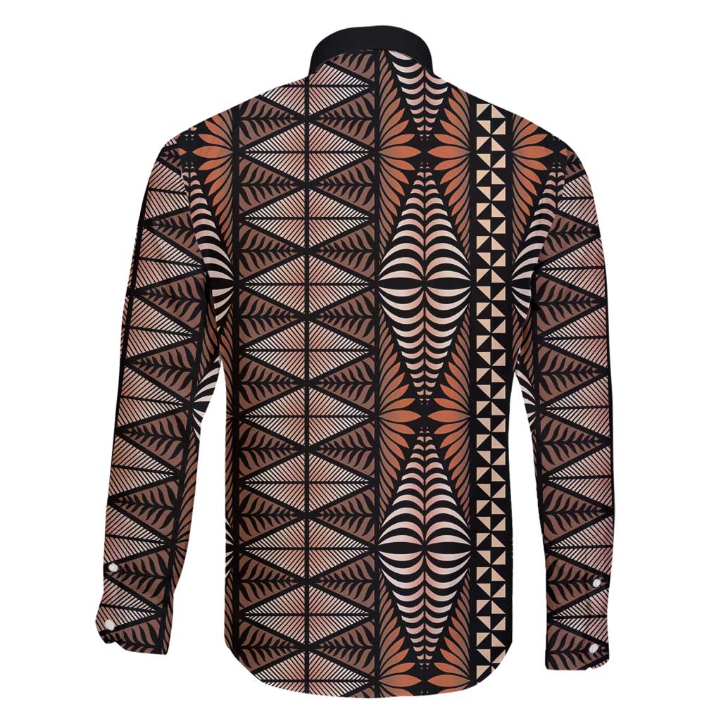 Malo e lelei Tonga Family Matching Short Sleeve Bodycon Dress and Hawaiian Shirt Tongan Ngatu Vintage Brown - Polynesian Pride