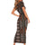 Malo e lelei Tonga Family Matching Short Sleeve Bodycon Dress and Hawaiian Shirt Tongan Ngatu Vintage Brown - Polynesian Pride