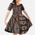 Malo e lelei Tonga Family Matching Summer Maxi Dress and Hawaiian Shirt Tongan Ngatu Vintage Brown - Polynesian Pride