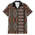Malo e lelei Tonga Family Matching Summer Maxi Dress and Hawaiian Shirt Tongan Ngatu Vintage Brown - Polynesian Pride