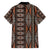 Malo e lelei Tonga Family Matching Summer Maxi Dress and Hawaiian Shirt Tongan Ngatu Vintage Brown - Polynesian Pride