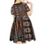 Malo e lelei Tonga Kid Short Sleeve Dress Tongan Ngatu Vintage Brown - Polynesian Pride