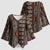 Malo e lelei Tonga Kimono Sleeve Blouse Tongan Ngatu Vintage Brown - Polynesian Pride