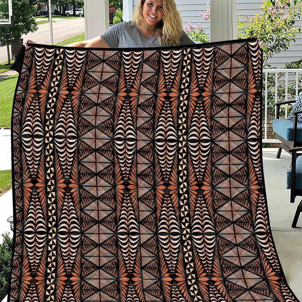 Malo e lelei Tonga Quilt Tongan Ngatu Vintage Brown - Polynesian Pride
