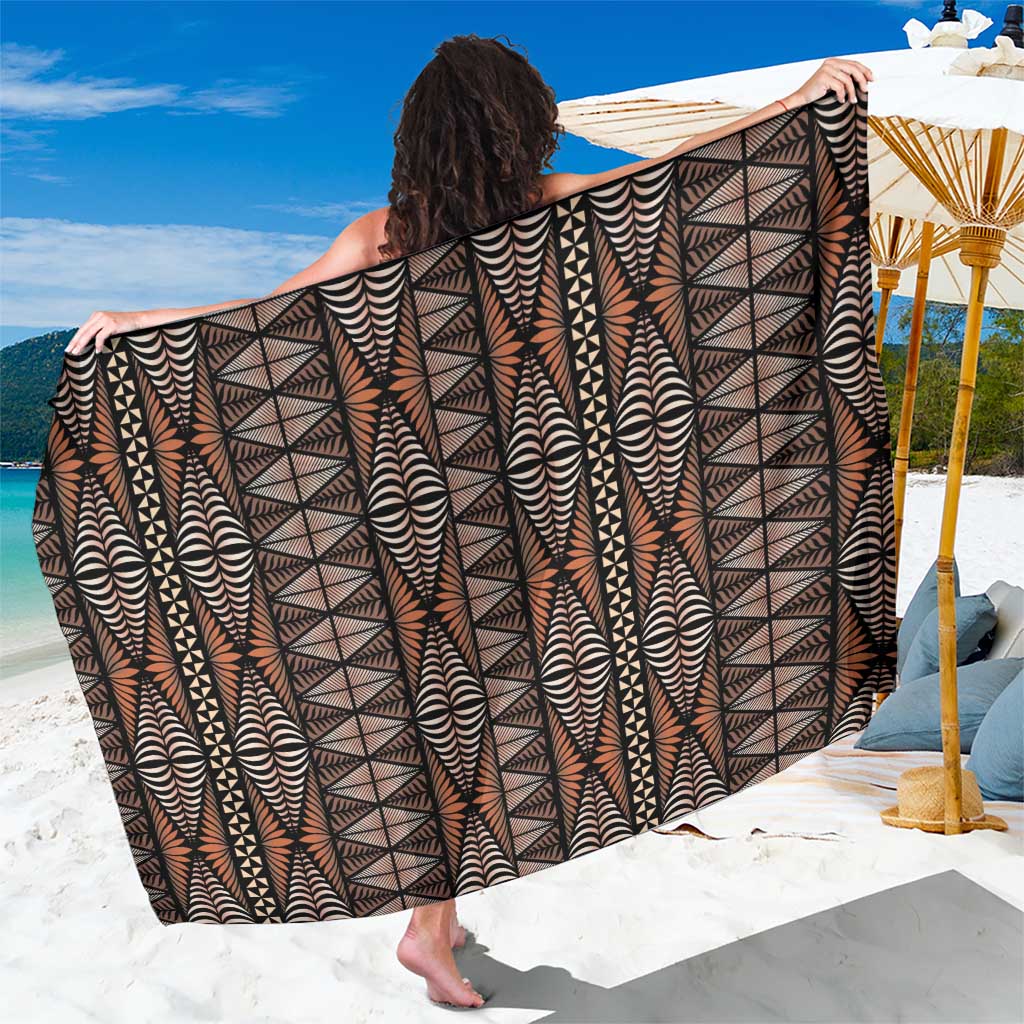 Malo e lelei Tonga Sarong Tongan Ngatu Vintage Brown - Polynesian Pride