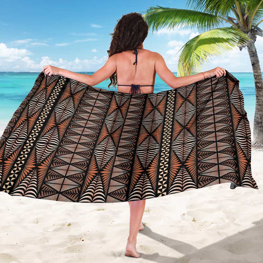 Malo e lelei Tonga Sarong Tongan Ngatu Vintage Brown - Polynesian Pride