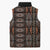 Malo e lelei Tonga Sleeveless Puffer Jacket Tongan Ngatu Vintage Brown - Polynesian Pride
