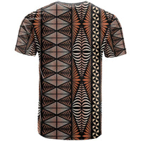 Malo e lelei Tonga T Shirt Tongan Ngatu Vintage Brown - Polynesian Pride