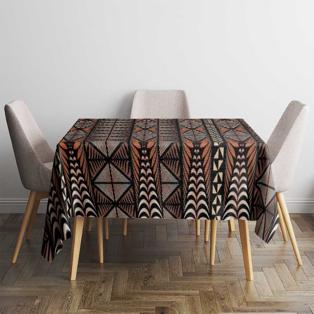 Malo e lelei Tonga Tablecloth Tongan Ngatu Vintage Brown - Polynesian Pride