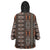 Malo e lelei Tonga Wearable Blanket Hoodie Tongan Ngatu Vintage Brown - Polynesian Pride