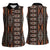 Malo e lelei Tonga Women Sleeveless Polo Shirt Tongan Ngatu Vintage Brown - Polynesian Pride