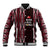 Tonga Rugby Personalised Baseball Jacket 2025 Mate Maa Tonga Ngatu Motif - Polynesian Pride