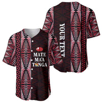 Tonga Rugby Personalised Baseball Jersey 2025 Mate Maa Tonga Ngatu Motif - Polynesian Pride
