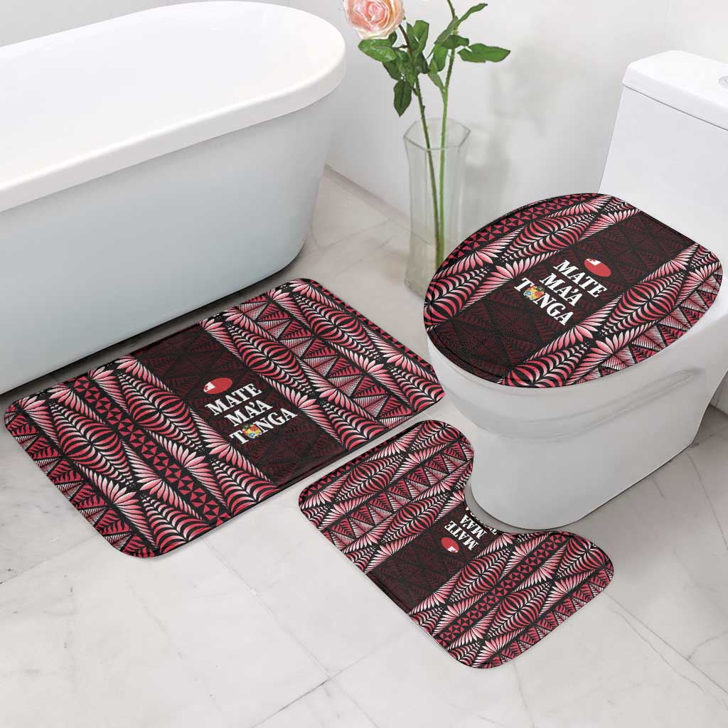 Tonga Rugby Bathroom Set 2025 Mate Maa Tonga Ngatu Motif - undefined