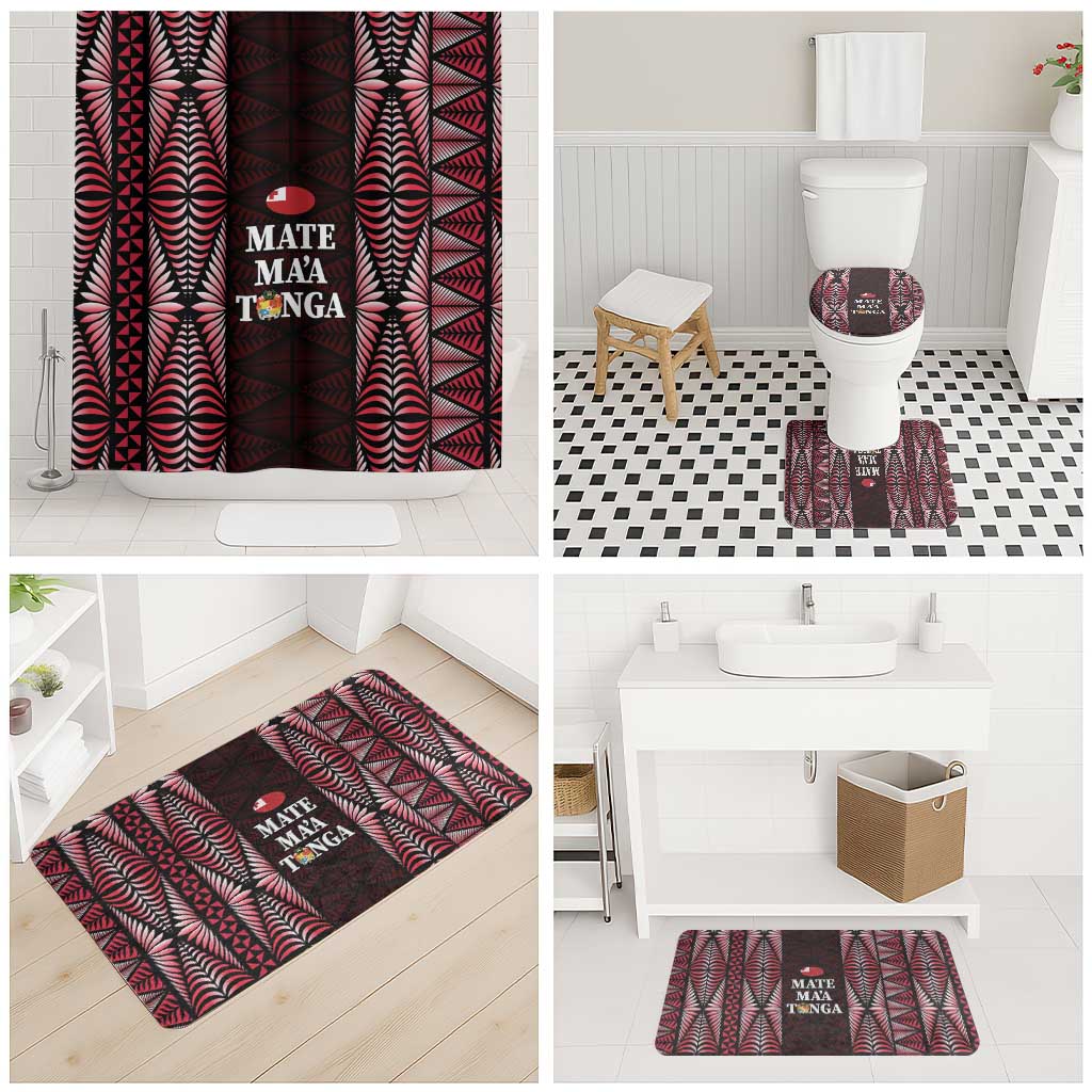 Tonga Rugby Bathroom Set 2025 Mate Maa Tonga Ngatu Motif - undefined