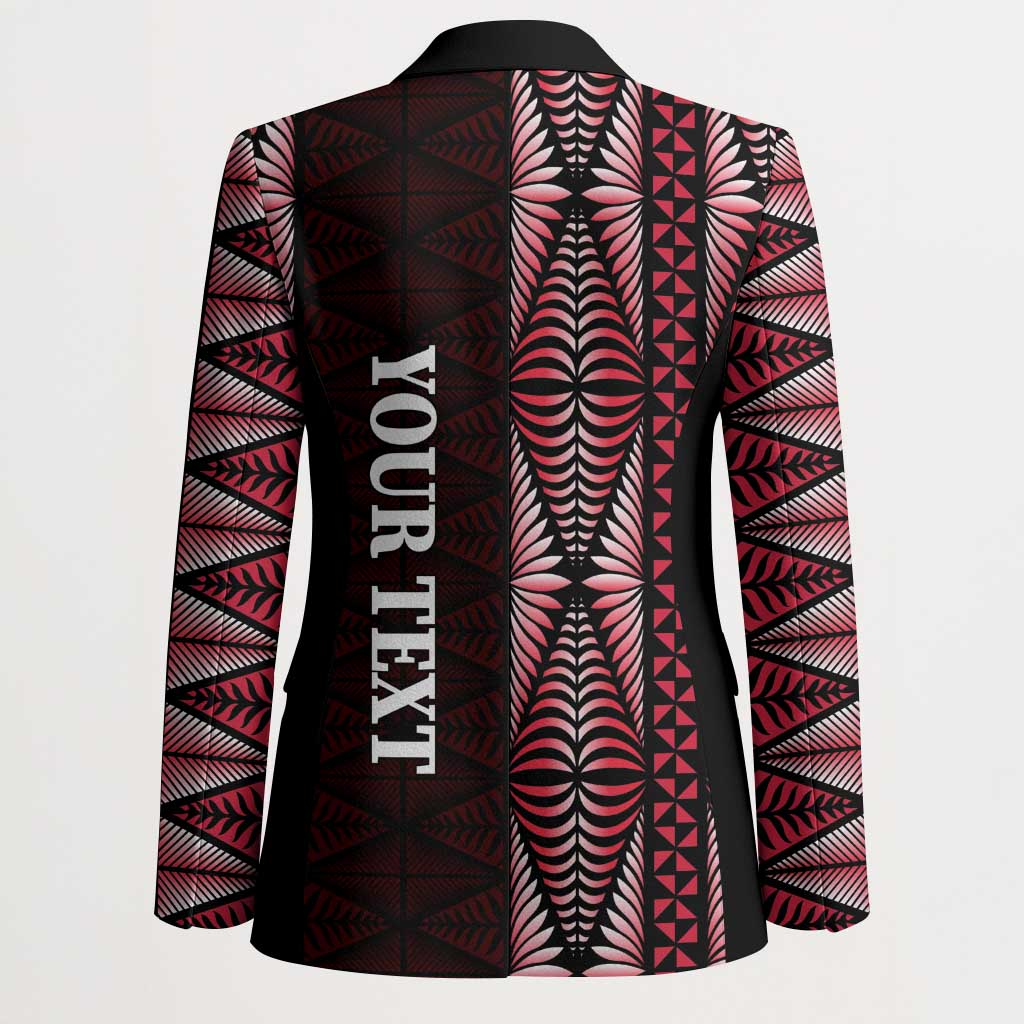 Tonga Rugby Personalised Blazer 2025 Mate Maa Tonga Ngatu Motif - Polynesian Pride