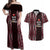 Tonga Rugby Personalised Couples Matching Off Shoulder Maxi Dress and Hawaiian Shirt 2025 Mate Maa Tonga Ngatu Motif - Polynesian Pride