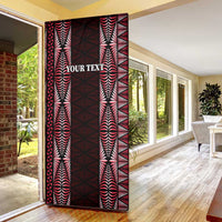 Tonga Rugby Door Cover 2025 Mate Maa Tonga Ngatu Motif - Polynesian Pride