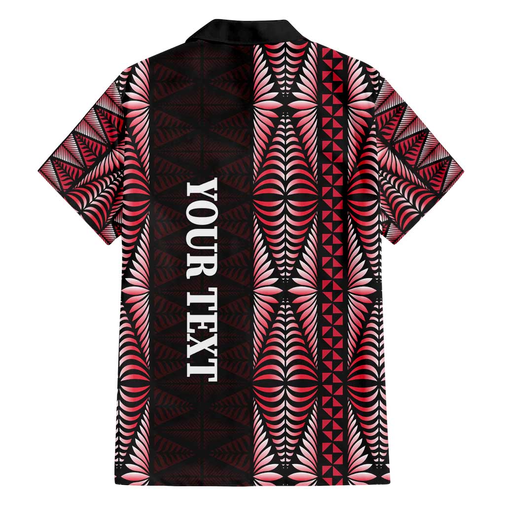 Tonga Rugby Personalised Family Matching Off Shoulder Short Dress and Hawaiian Shirt 2025 Mate Maa Tonga Ngatu Motif - Polynesian Pride