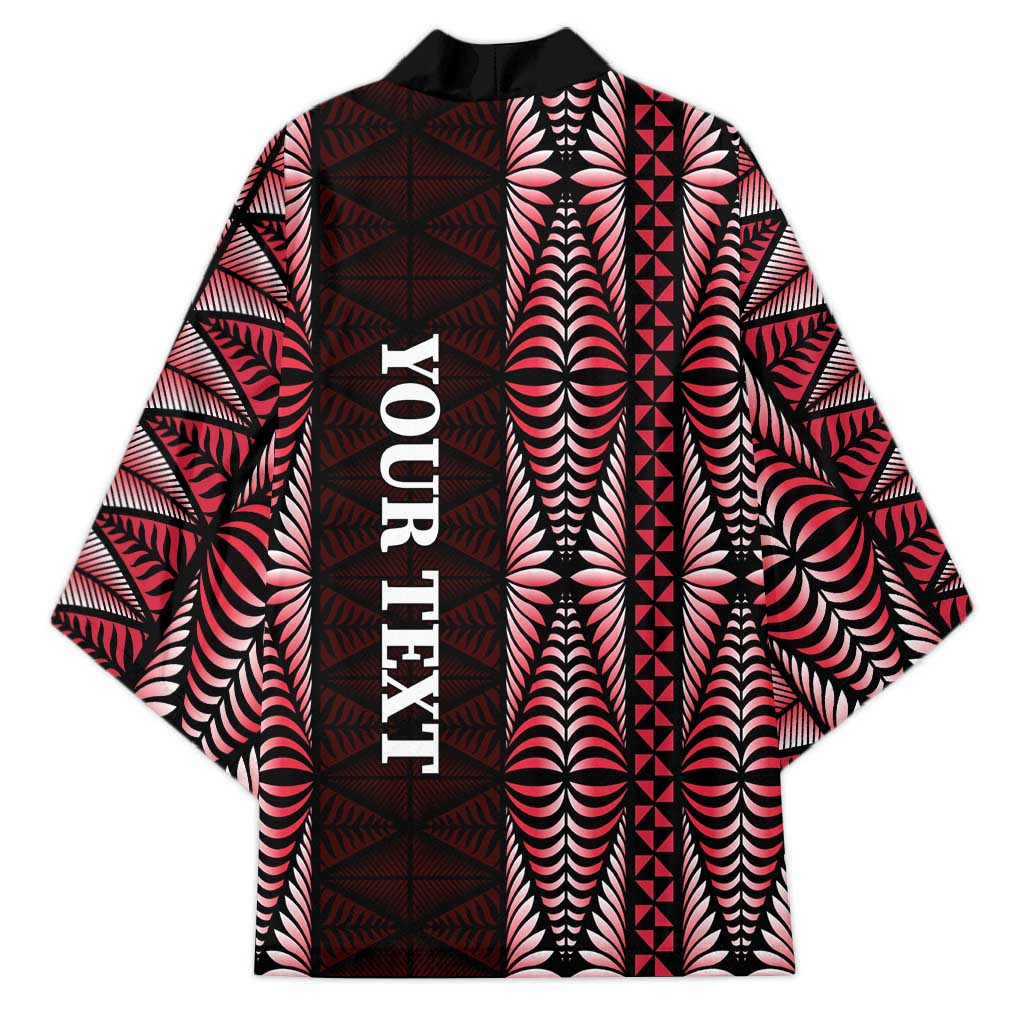 Tonga Rugby Personalised Kimono 2025 Mate Maa Tonga Ngatu Motif - Polynesian Pride