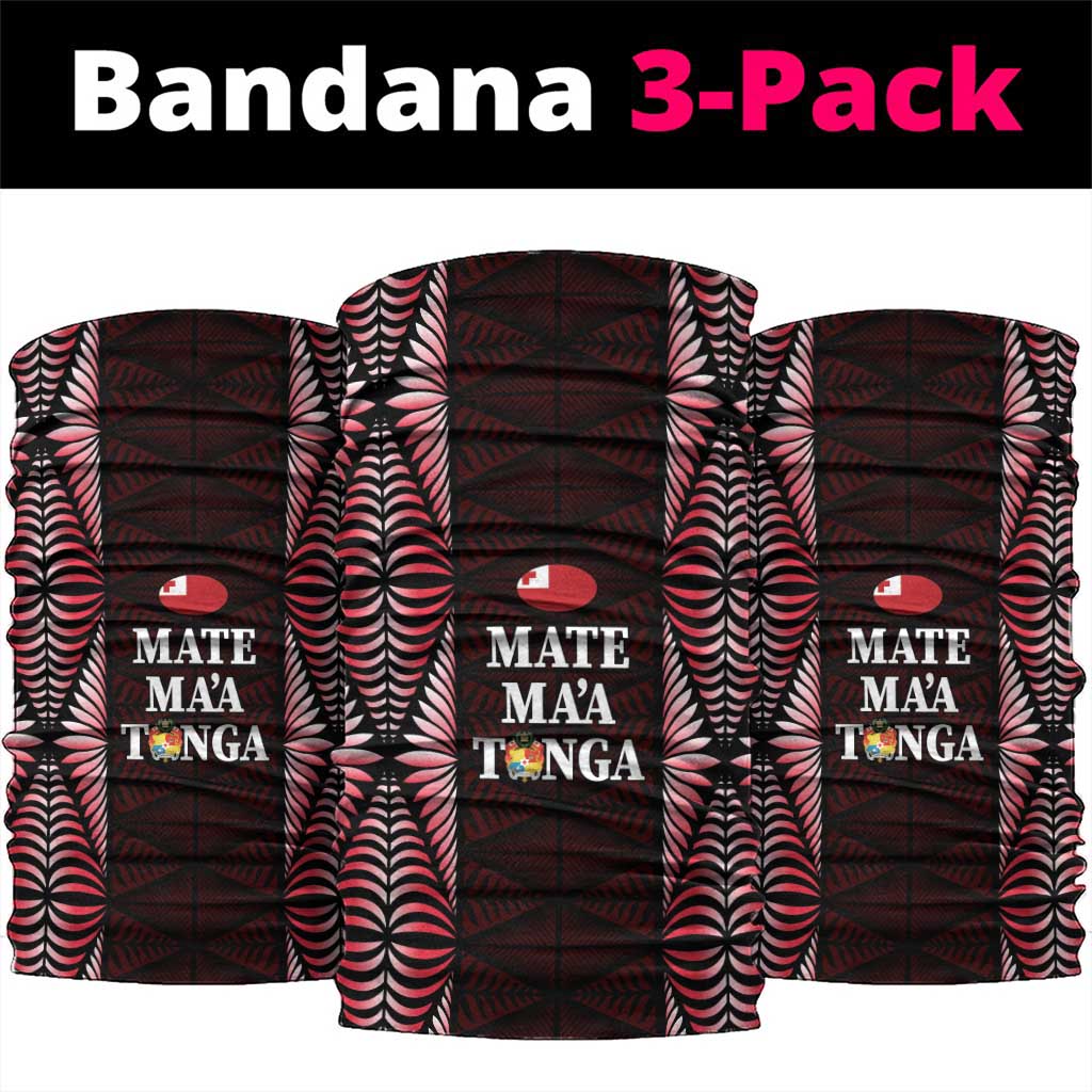Tonga Rugby Neck Gaiter 2025 Mate Maa Tonga Ngatu Motif - Polynesian Pride