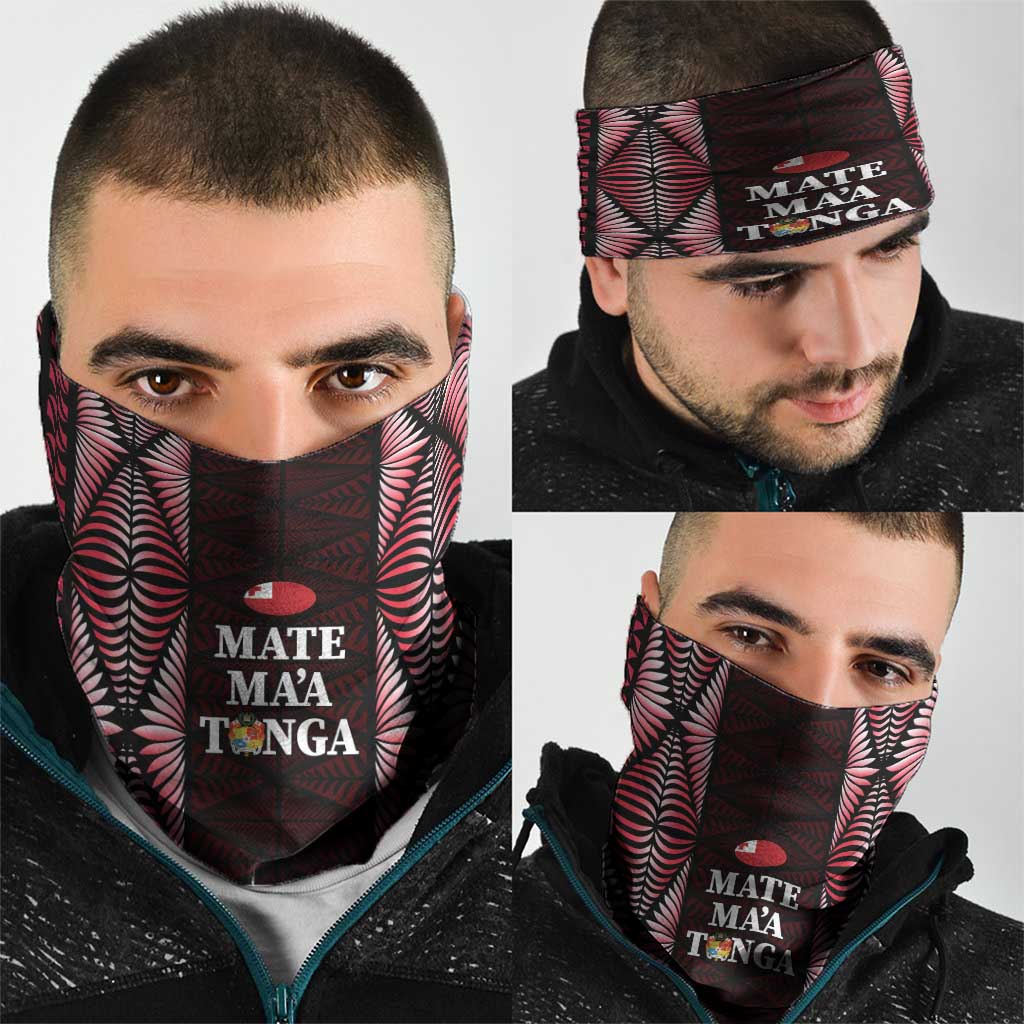 Tonga Rugby Neck Gaiter 2025 Mate Maa Tonga Ngatu Motif - Polynesian Pride