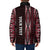 Tonga Rugby Personalised Padded Jacket 2025 Mate Maa Tonga Ngatu Motif - Polynesian Pride