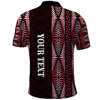 Tonga Rugby Personalised Polo Shirt 2025 Mate Maa Tonga Ngatu Motif - Polynesian Pride