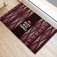 Tonga Rugby Rubber Doormat 2025 Mate Maa Tonga Ngatu Motif - Polynesian Pride