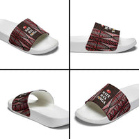 Tonga Rugby Slide Sandals 2025 Mate Maa Tonga Ngatu Motif - Polynesian Pride