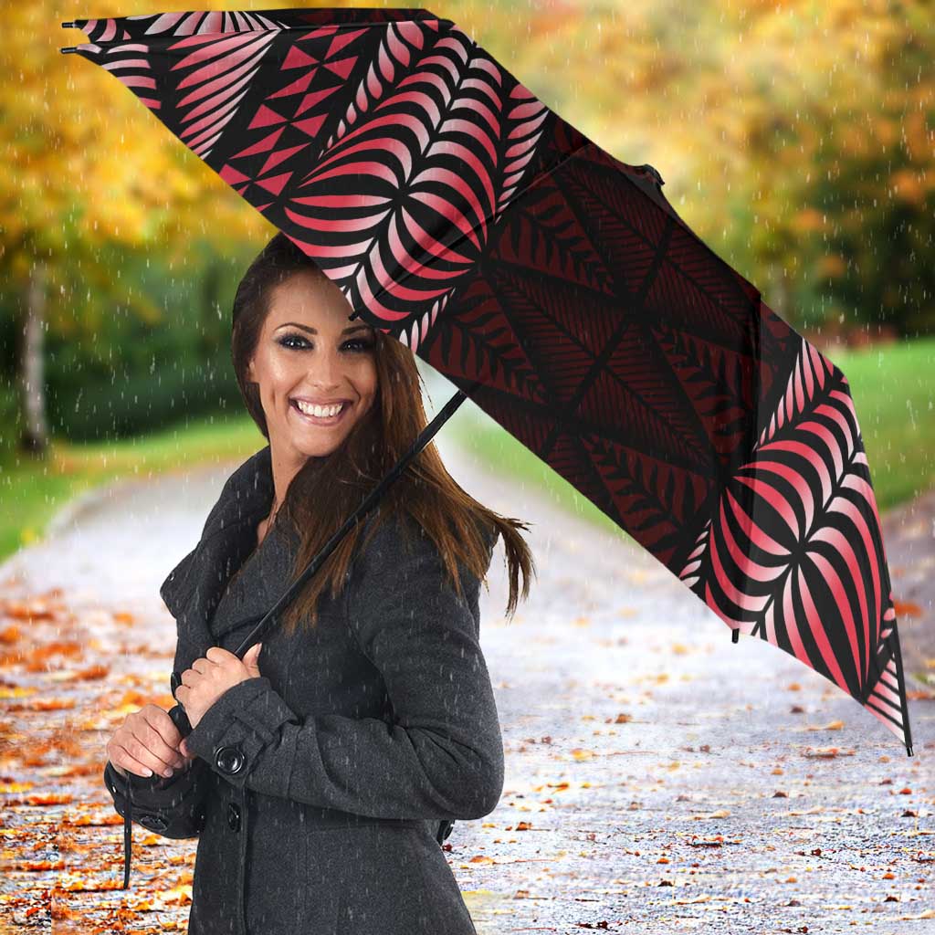 Tonga Rugby Umbrella 2025 Mate Maa Tonga Ngatu Motif - Polynesian Pride