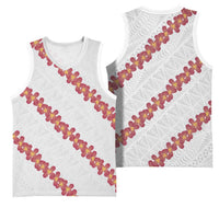 White Sunday Tonga Fakame Basketball Jersey Tongan Ngatu Heilala Lei - Polynesian Pride