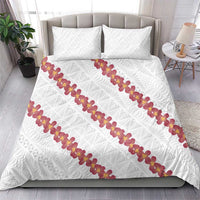 White Sunday Tonga Fakame Bedding Set Tongan Ngatu Heilala Lei - Polynesian Pride