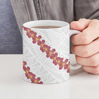 White Sunday Tonga Fakame Ceramic Mug Tongan Ngatu Heilala Lei - Polynesian Pride
