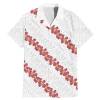 White Sunday Tonga Fakame Family Matching Mermaid Dress and Hawaiian Shirt Tongan Ngatu Heilala Lei - Polynesian Pride