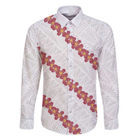 White Sunday Tonga Fakame Family Matching Summer Maxi Dress and Hawaiian Shirt Tongan Ngatu Heilala Lei - Polynesian Pride