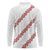 White Sunday Tonga Fakame Long Sleeve Polo Shirt Tongan Ngatu Heilala Lei - Polynesian Pride