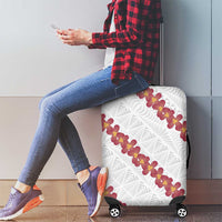 White Sunday Tonga Fakame Luggage Cover Tongan Ngatu Heilala Lei - Polynesian Pride