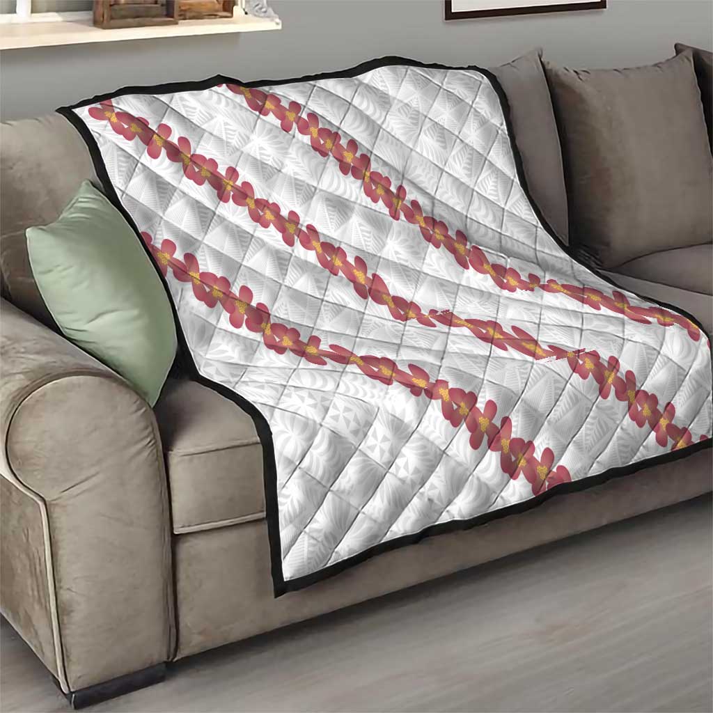 White Sunday Tonga Fakame Quilt Tongan Ngatu Heilala Lei - Polynesian Pride