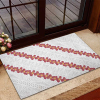 White Sunday Tonga Fakame Rubber Doormat Tongan Ngatu Heilala Lei - Polynesian Pride
