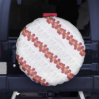 White Sunday Tonga Fakame Spare Tire Cover Tongan Ngatu Heilala Lei - Polynesian Pride